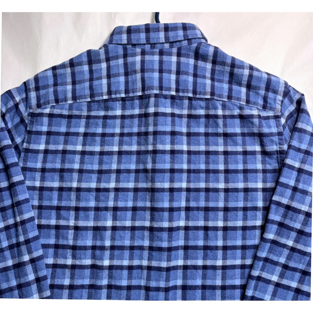 UNTUCKit Caylise Slim Fit Flannel Shirt Mens Large Blue Plaid Cotton 40345 - Picture 2 of 11